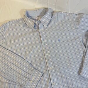 Brooks Brothers Light Blue and White Striped Dress Shirt